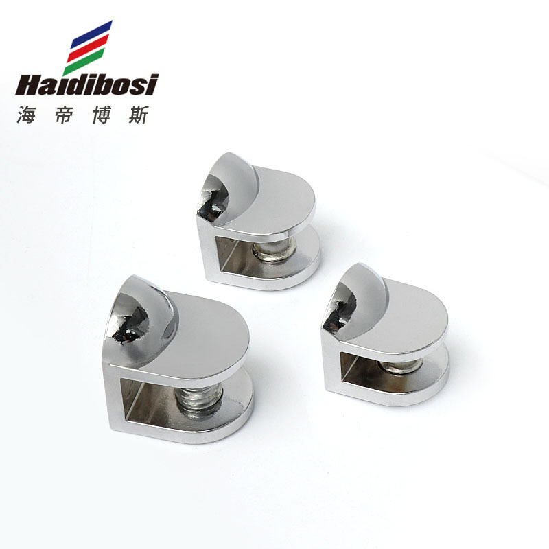 Glass clip fixed clip clip sub-layer support partition fish-shaped clip thickened zinc alloy bathroom glass support anti-rust clip