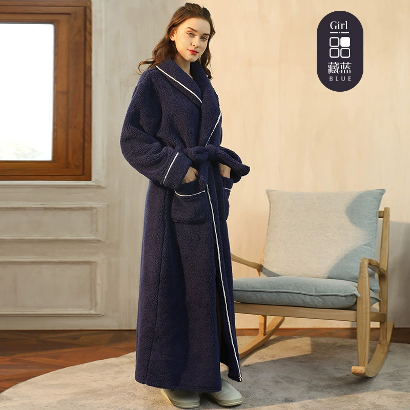 Длинный бархатный зимний мужской халат из фланели для любимого, пижама, максимальная длина, увеличенная толщина, плюс размер