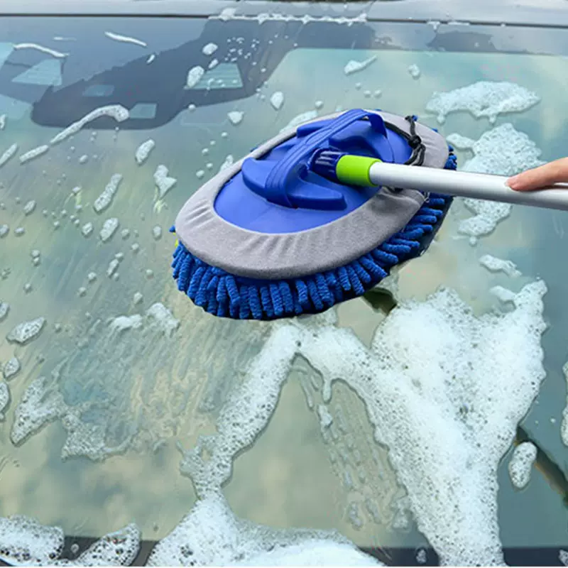 洗车专用拖把洗车神器不伤车长柄软毛可伸缩高密度雪尼尔绒拖把