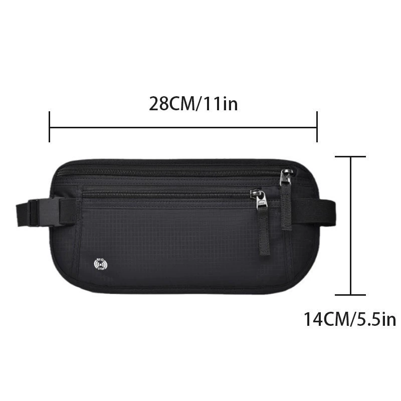 Сумка-пояс, водостойкая переносная multifunctional чехол для документов, organizer bag, противоугонная, без Amazon