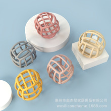 现货直销曼哈顿球牙胶婴儿食品级硅胶儿童磨牙咬咬乐手抓球迷宫球