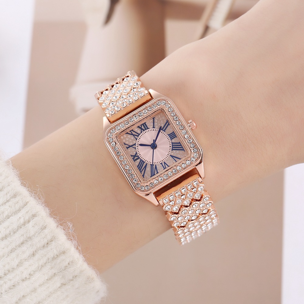kuum müük mood Roman Wenzhong Diamond square naiste käekell naiste käekell kvartskell_voghion.com