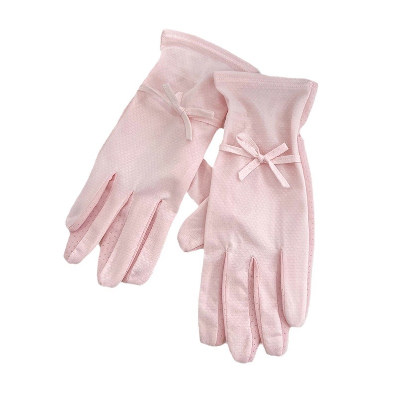 Pantalla táctil guantes de protección solar verano nuevo guantes de hielo anti-UV de cinco dedos para mujeres coreanas comercio exterior japonés al por mayor