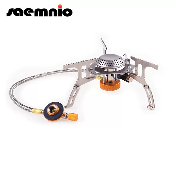 Portable cross-border camping stove with electronic ignition high-power folding flat gas stove outdoor split gas stove
