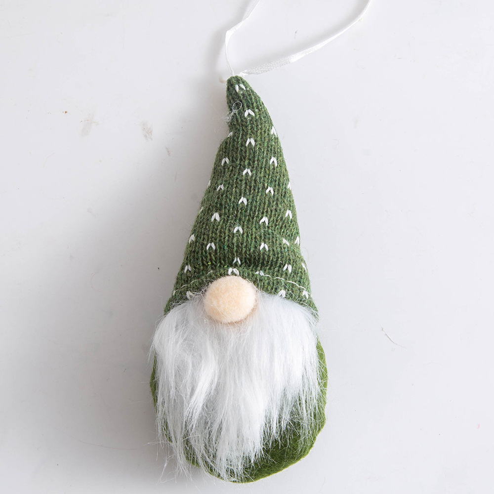 Nuevos colgantes de decoración de Navidad transfronterizos colgantes de árbol de Navidad muñeca sin cara enano viejo pequeño colgente