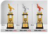 Customized metal trophy football basketball pigeon four -column trophy sports contest elementary school students Taekwondo trophy