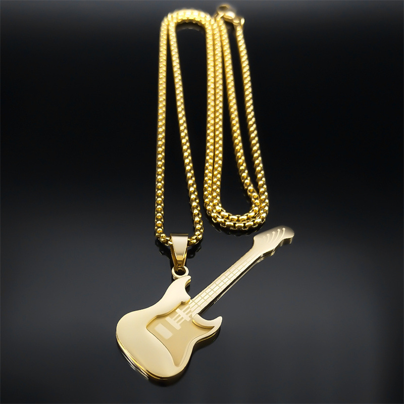 Guitar Pendant Necklace Image 2