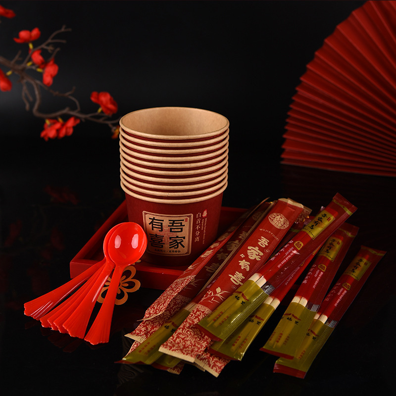 7개 50세트(그릇, 젓가락, 숟가락 각 50개) 특대 500ml