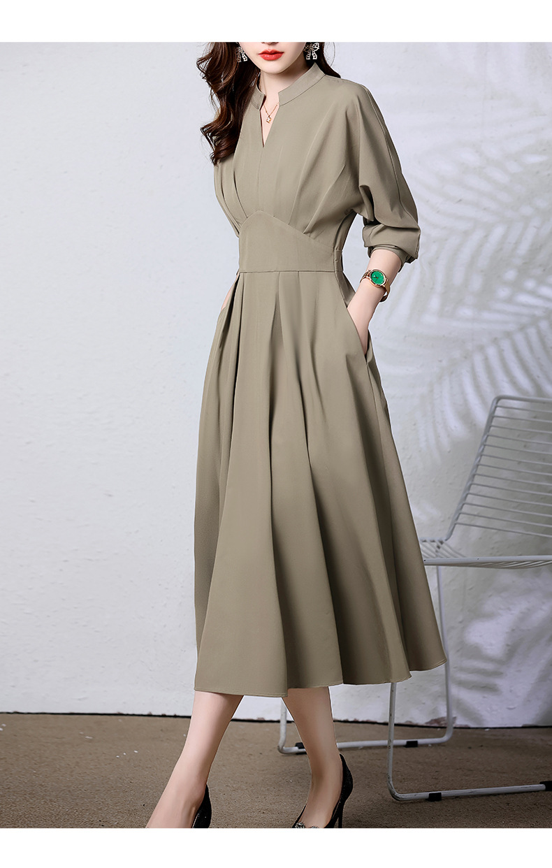 C9751 1440K VÁY ĐẦM LIỀN THÂN NỮ HANTDC DÀI QUÁ GỐI MÙA XUÂN THU ĐÔNG THỜI TRANG NỮ G04 SẢN PHẨM MỚI