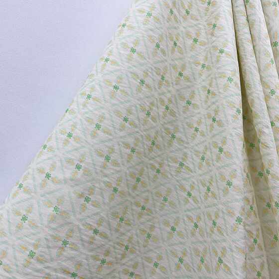 Tuanhua rhombus printed ramie fabric rayon printed in stock vintage