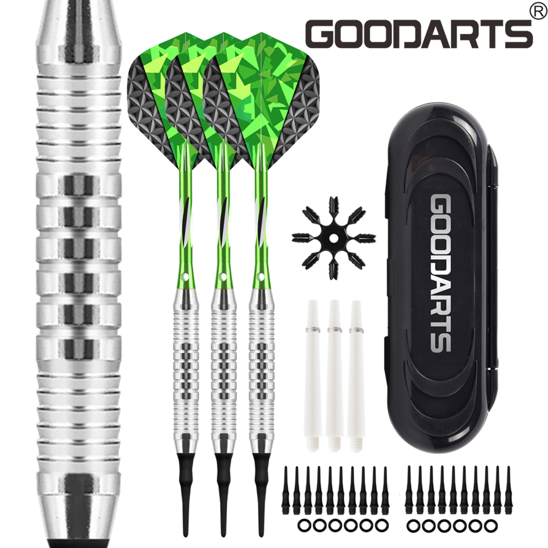 GOODARTS púrpura brillante cristal 18g suave dardos traje plástico electrónico dardo aguja fábrica entrega transfronteriza