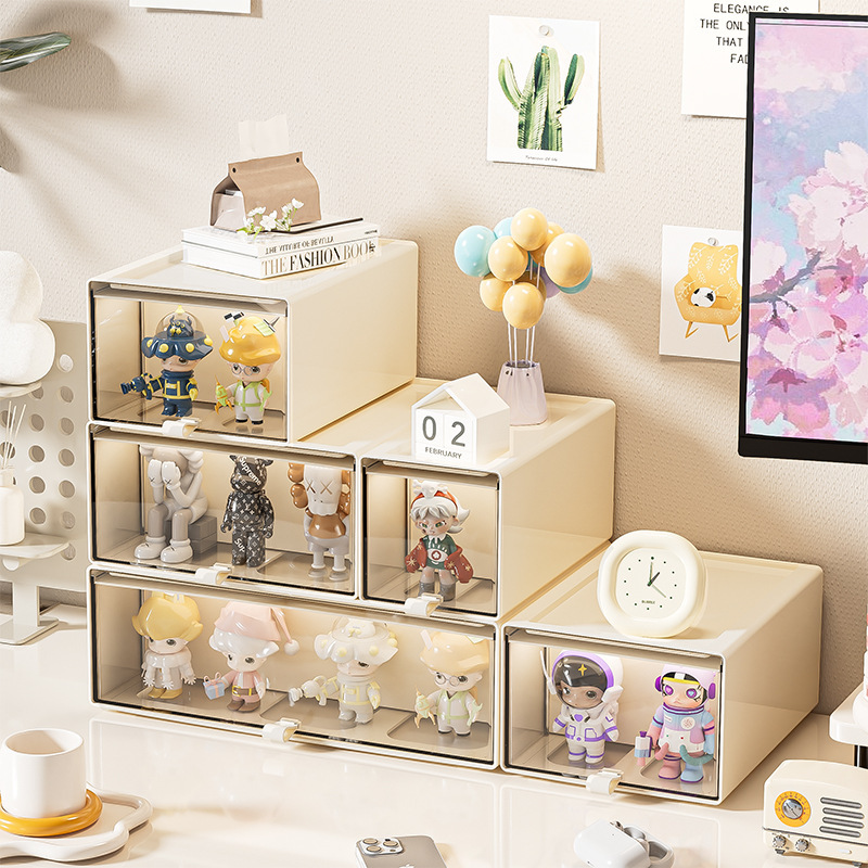 ブラインドボックス収納展示棚フィギュア棚人形積み木透明置物キャビネット壁バブルマット透明ボックス展示ケース|undefined