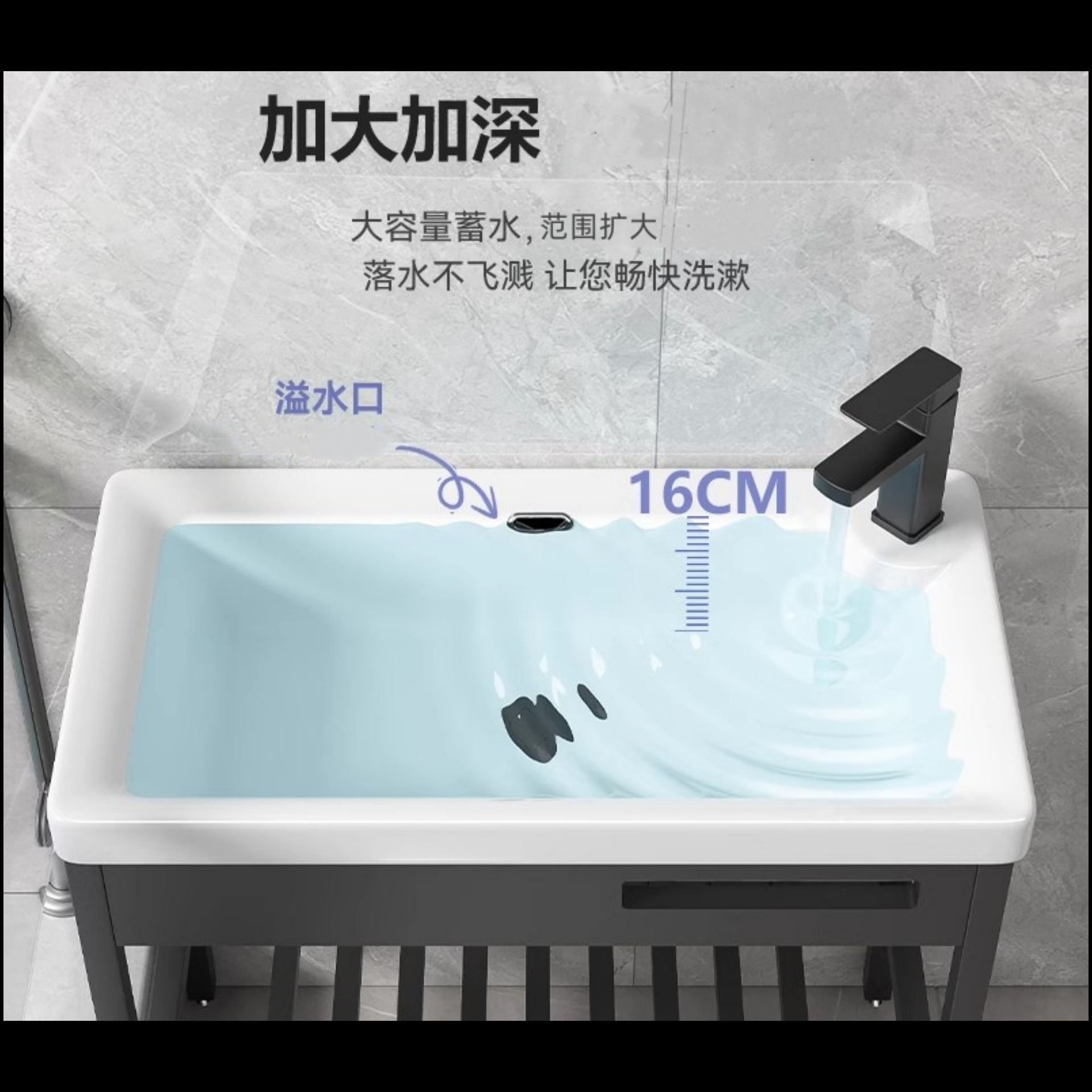 lavabo de piso tipo balcón pequeño tipo de baño cerámico todo en un lavabo lavabo al aire libre