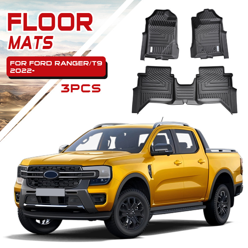 TXR Adecuado para FordRanger Alfombrilla para coche TpeCarFloorMat Alfombrilla de inyección 5D
