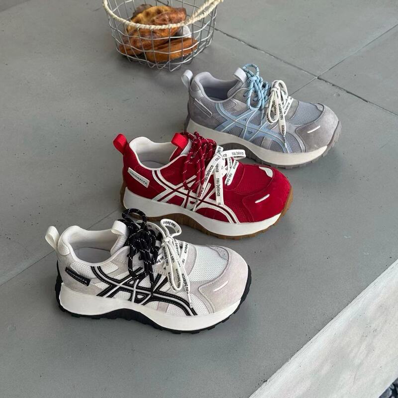 2026 Spring New Genuine Leather Thick-Soled Dad Shoes for Women, Versatile Height-Increasing Casual Sports Shoes, Fashionable Lace-Up Running Shoes 2026 Spring New Genuine Leather Thick-Soled Dad Shoes for Women, Versatile Height-Increasing Casual Sports Shoes, Fashionable Lace-Up Running Shoes