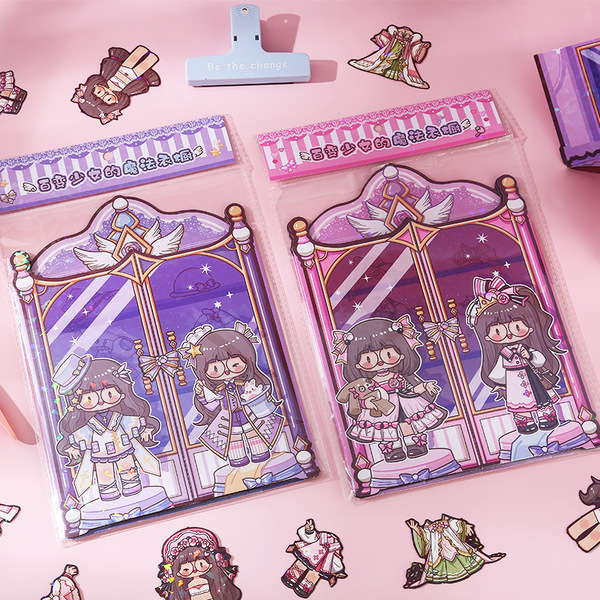 Variable magic cartoon children's book with stickers