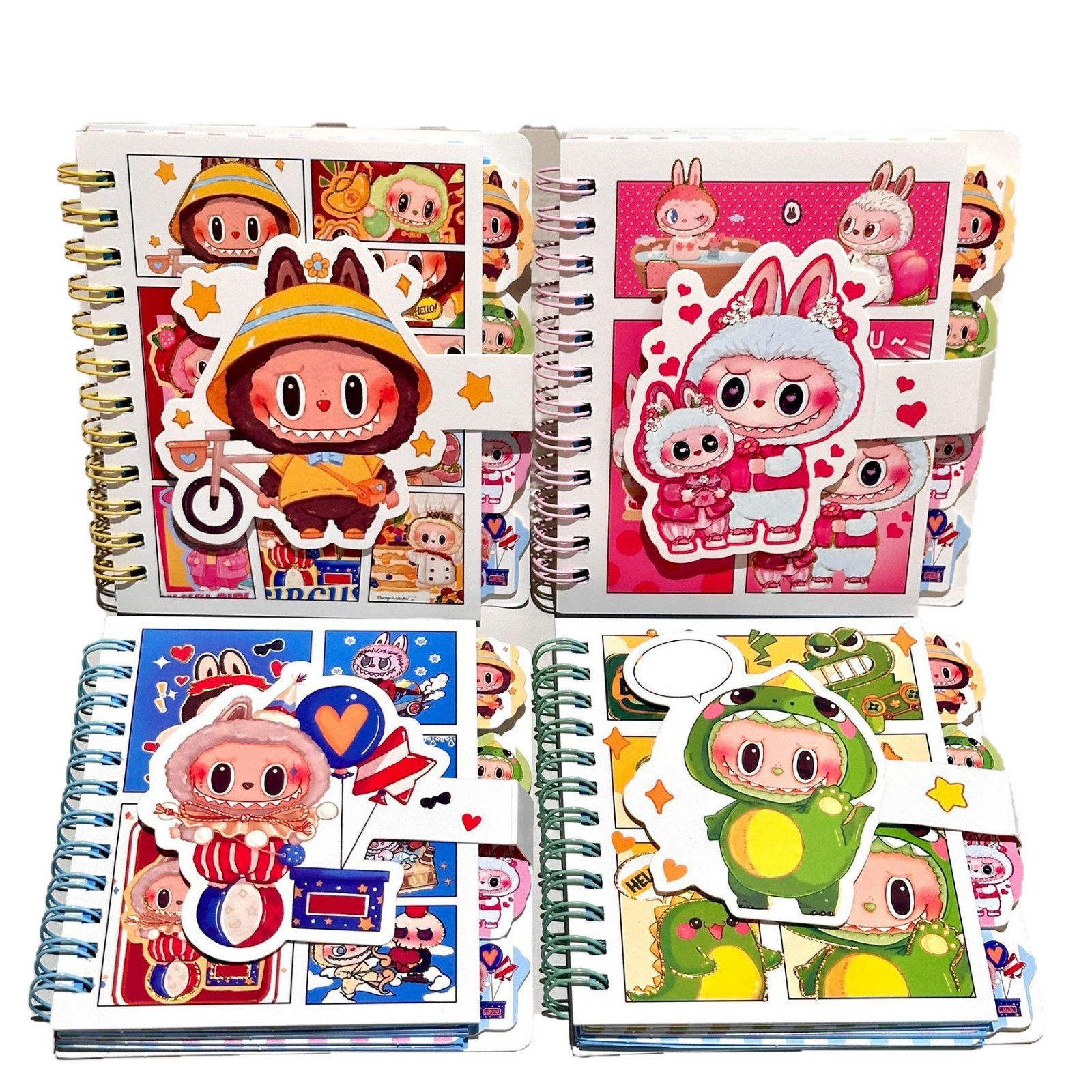 Carpi clasificador de bobina de bolsillo de forma especial velcro de forma cuadernos de notas de estudiantes de papelería transfronteriza