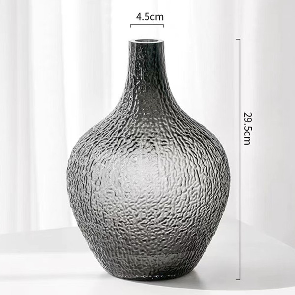 European Simple Belly Belly Glass Vase Snow Willow Silver Willow…