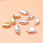 S925银元宝扣珍珠插扣马鞍扣插棒扣 DIY手链项链连接扣银饰品配件