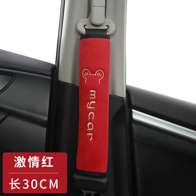 Long Edition Large Truck Taxi – Seat belt shoulder pad - mickey-red-30cm-pair-mickey