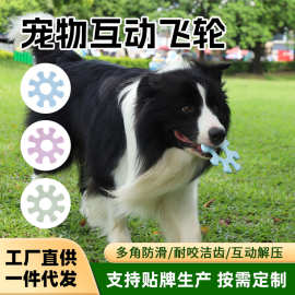 跨境宠物飞盘训狗互动宠物玩具户外训练硅胶软飞盘耐咬一件代发