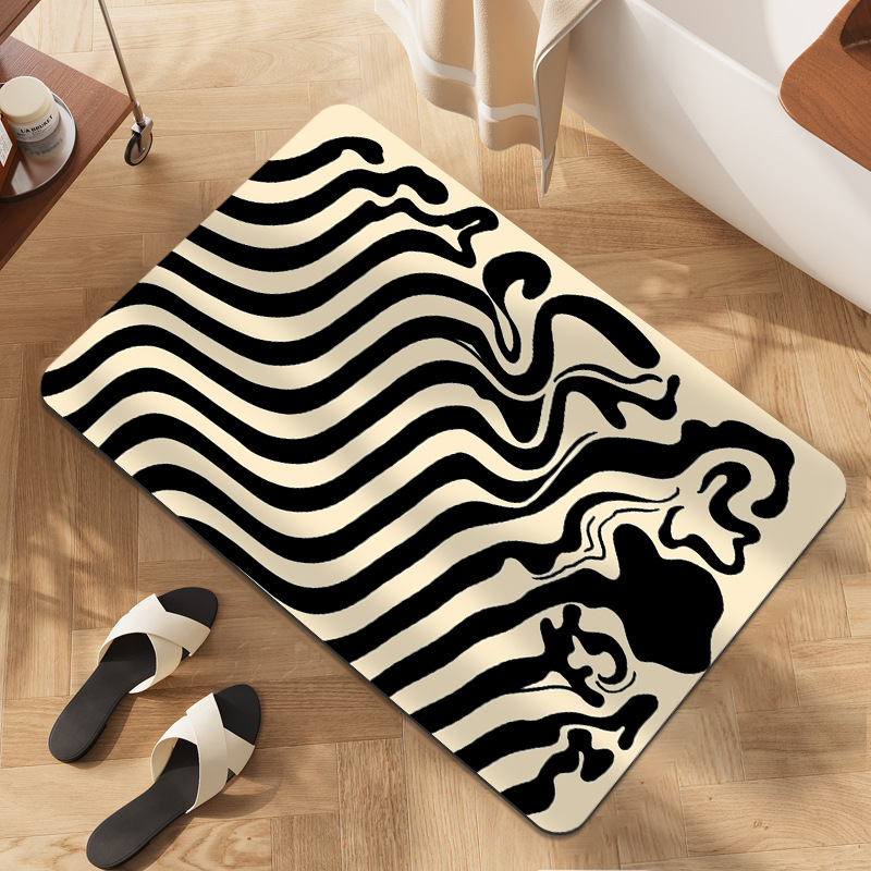 Bathroom Doorway Absorbent Floor Mat Toilet Toilet Doorway Absorbent Foot Mat Non-slip Quick-drying Diatom Mud Floor Mat