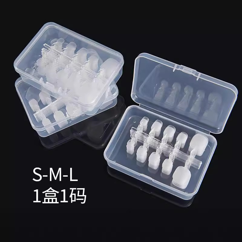 Uñas desgaste de uñas pie pieza de uñas pieza plegable sin pulido esmerilado Pulido-libre falso clavo dedo pie uña completa pieza tamaño Split