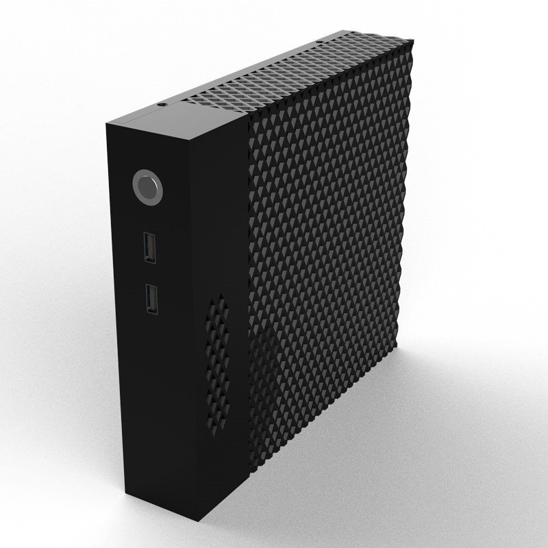 33mm 55mm迷你小机箱HTPC工控板机箱办公壁挂COM扩展小电脑