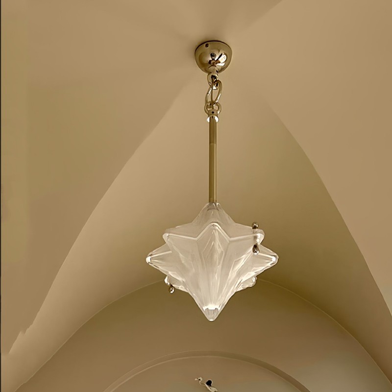 2026 Model Vintage French-Style Star-Shaped Foyer Bedroom Bedside Chandelier, Light Luxury Designer Corridor Dining Room Glass Lamp 2026 Model Vintage French-Style Star-Shaped Foyer Bedroom Bedside Chandelier, Light Luxury Designer Corridor Dining Room Glass Lamp