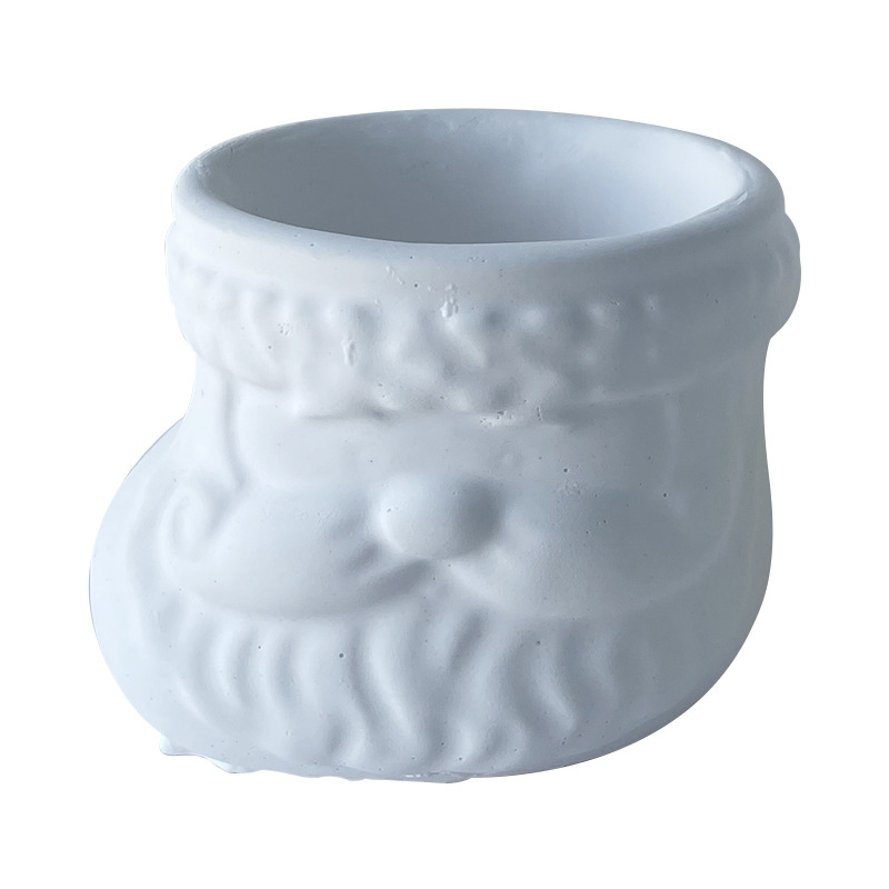 老人花盆 - 白底