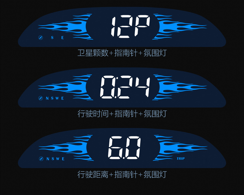 Cross-Border New Hud Car High-Definition Head-Up Display G2 Gps Car Outdoor Off-Road Vehicle Speed Guide Head-Up Display