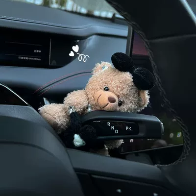 Car Creative Cute Cute Other Automotive Interior Supplies - huaibangka-bear-butterfly-black-with-diamonds