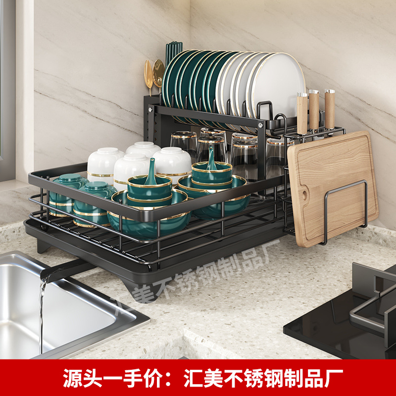 Simple Kitchen Storage Rack Multi-layer Bowl and Dish Shelf Storage Supplies Household Storage Rack Dish Rack Household Dish Rack