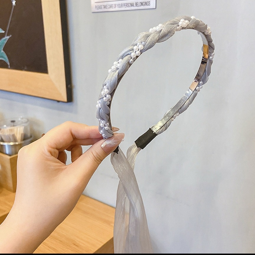 Xiangfei amantes de la tela accesorios para el cabello de alta apariencia de una sola pieza cinta de la diadema de perlas de Corea banda de pelo horquilla de hadas