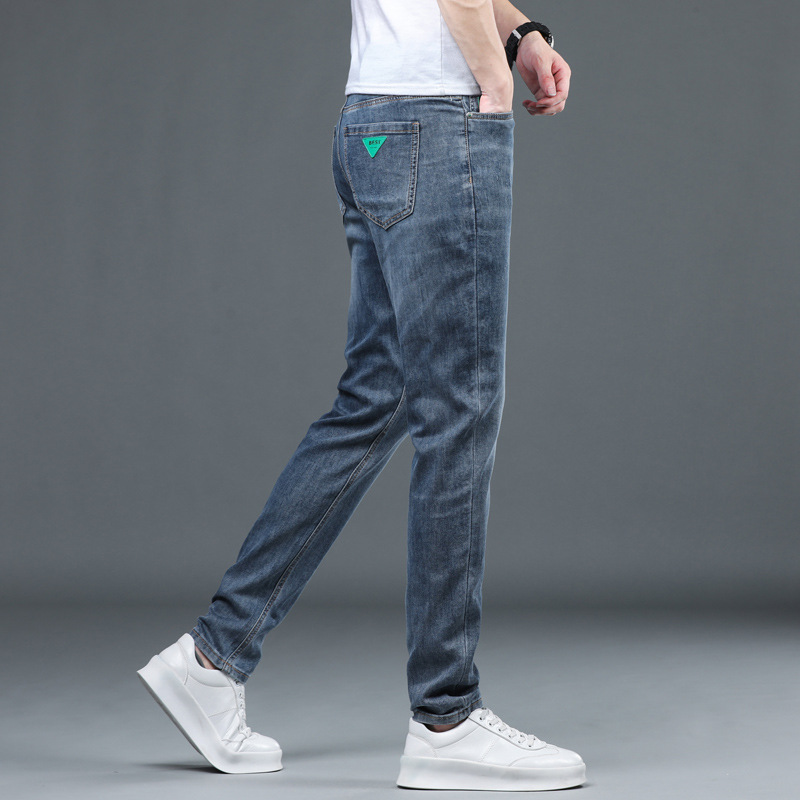 UNDICI BUS 2023 Estate New Slim Fit ed elastici da uomo Small Foot Slim Fit Jeans all'ingrosso per uomo_voghion.com