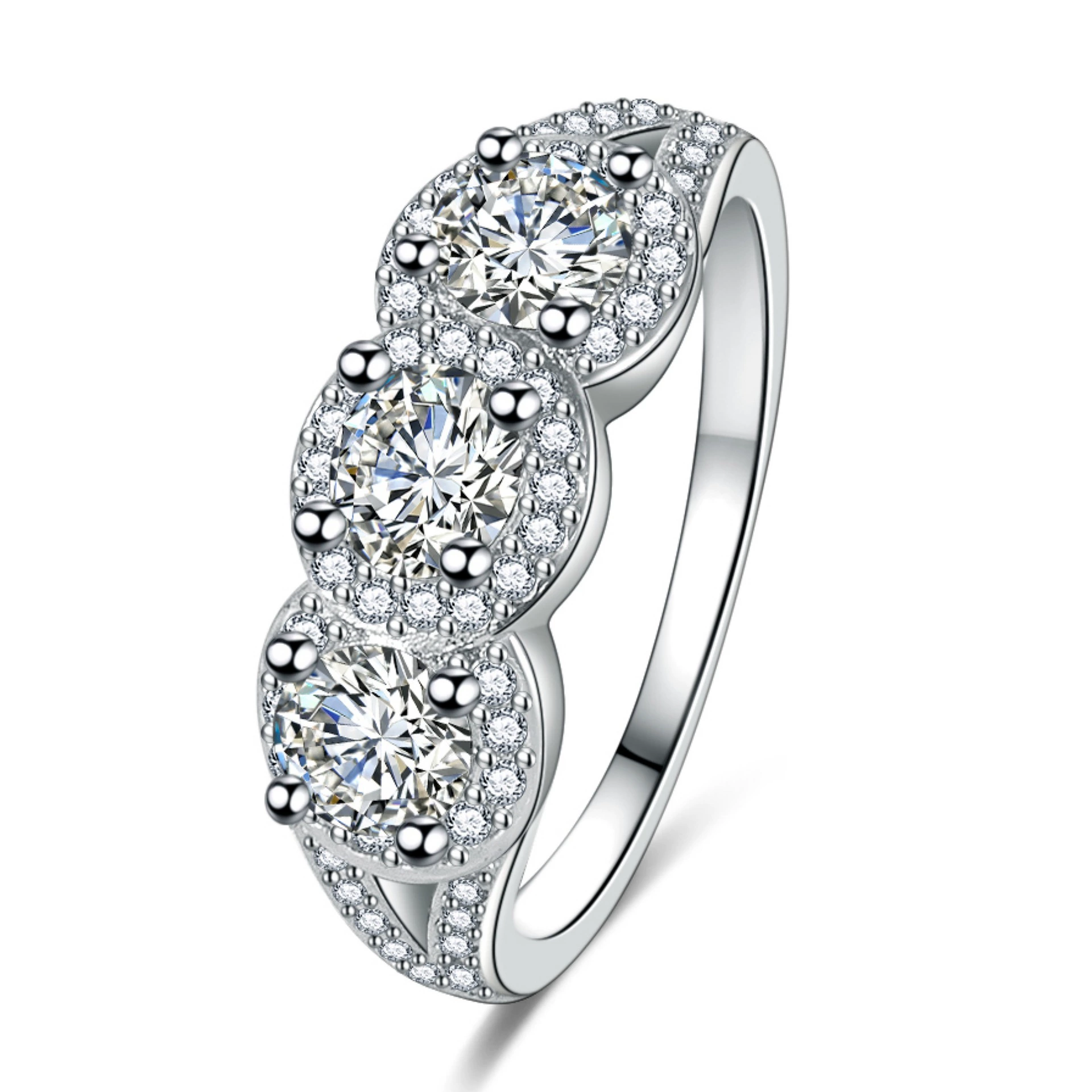 Wedding ring, fashionable zirconium, ring with stone, European style, micro incrustation, diamond encrusted, Birthday gift