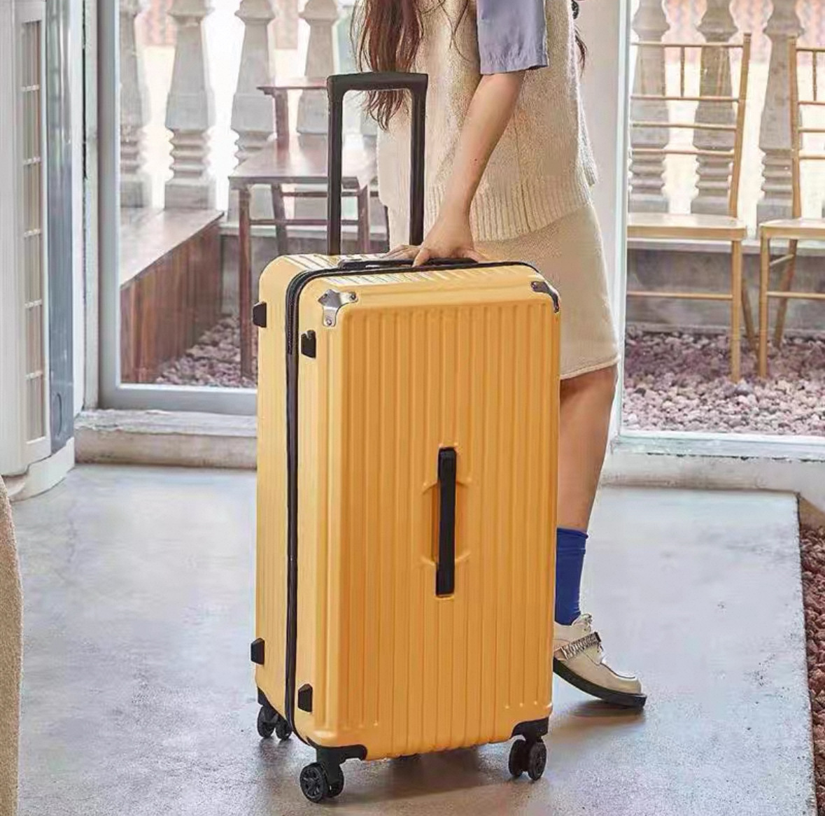 Maleta, maleta con ruedas para mujer, resistente y duradera, estudiante masculino 32, gran capacidad, gran tamaño, contraseña, rueda universal de embarque de viaje