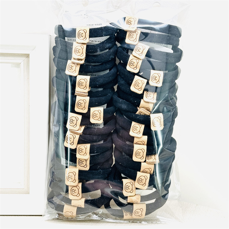 Estilo coreano accesorios para el cabello rentable etiqueta simple cuerda de pelo 5 tarjetas gran cuerda de pelo sin costura 2 yuanes tienda tocado