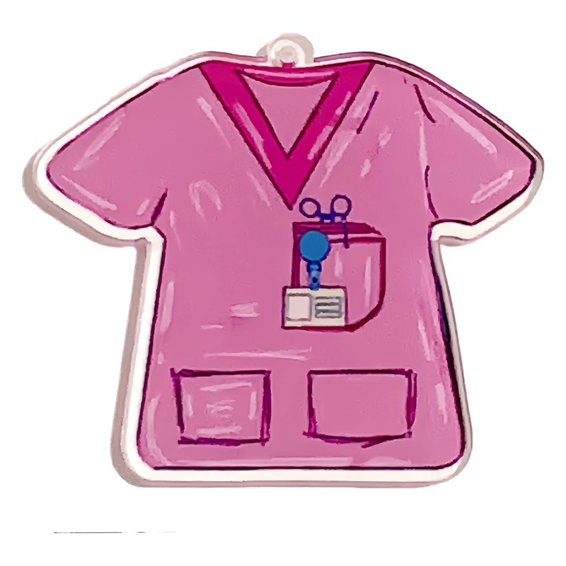 Трансграничные прямые поставки для европейского и американского фестиваля медсестер розовые акриловые кулоны серьги DIY кулон украшения аксессуары