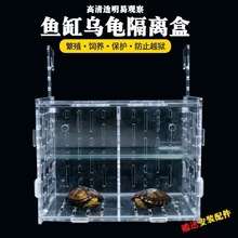 孔雀鱼缸隔离盒带盖鱼苗饲养箱专用孵化繁殖箱透明亚克力乌龟蛋龟
