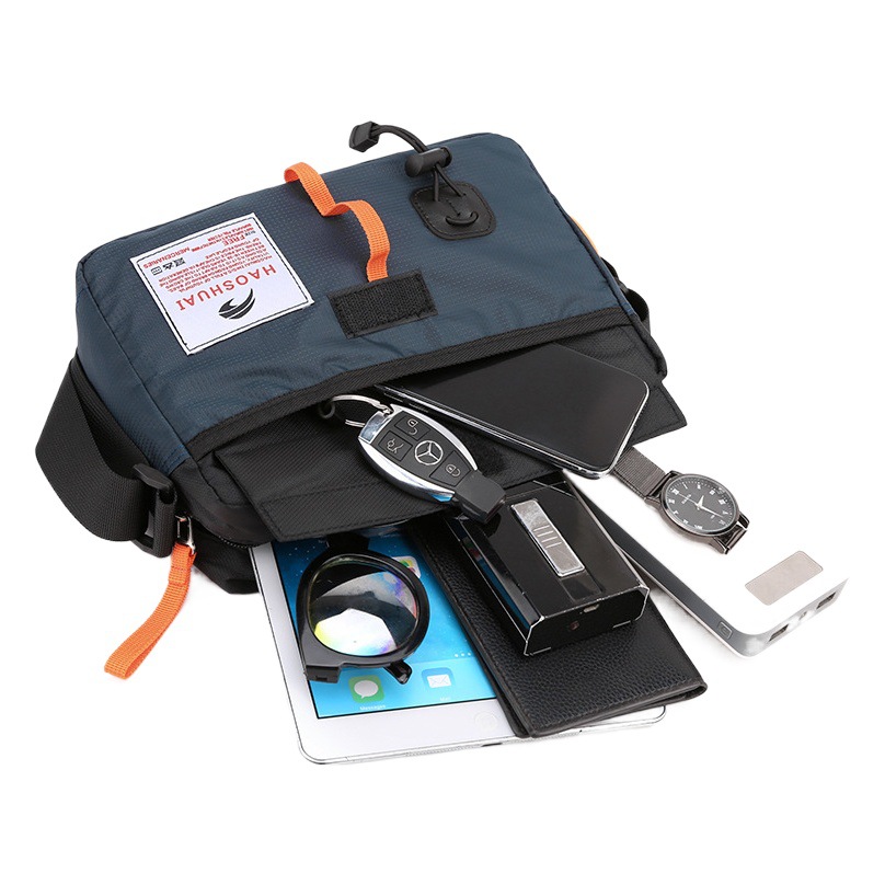 Al por mayor nuevos deportes de ocio de los hombres al aire libre impermeable nylon hombro mensajero bolsa de viaje de moda transfronteriza exclusiva