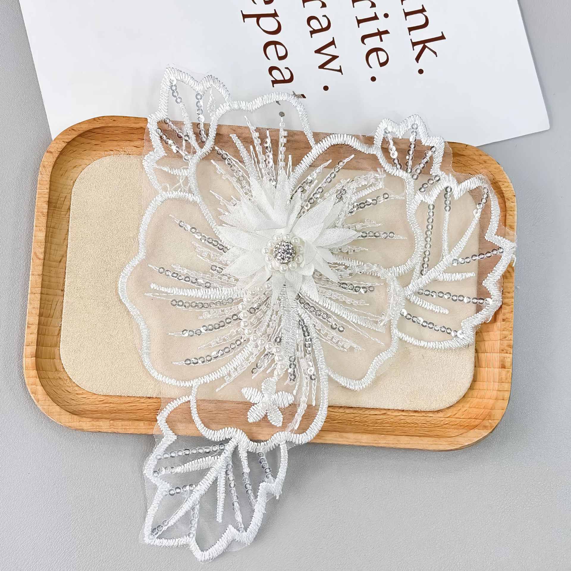Mesh bordado sequela flor decal diy parche cosido a mano vestido de boda vestido zapatos sombreros decoración