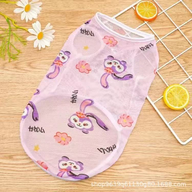 大狗宠物衣服背心用品狗狗猫咪夏季透气弹力网眼泰迪比熊法斗柯基|undefined