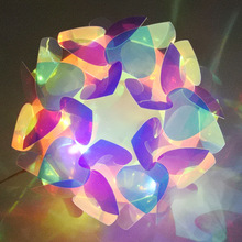 夜市摆摊热卖led闪光七彩镭射手提花灯 PVC金光膜儿童diy手工灯笼