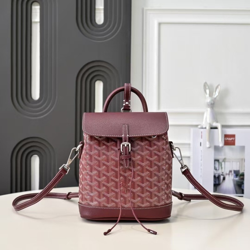 原厂狗牙Goyard Alpin迷你双肩背包翻盖mini手提单肩斜挎包背包|undefined