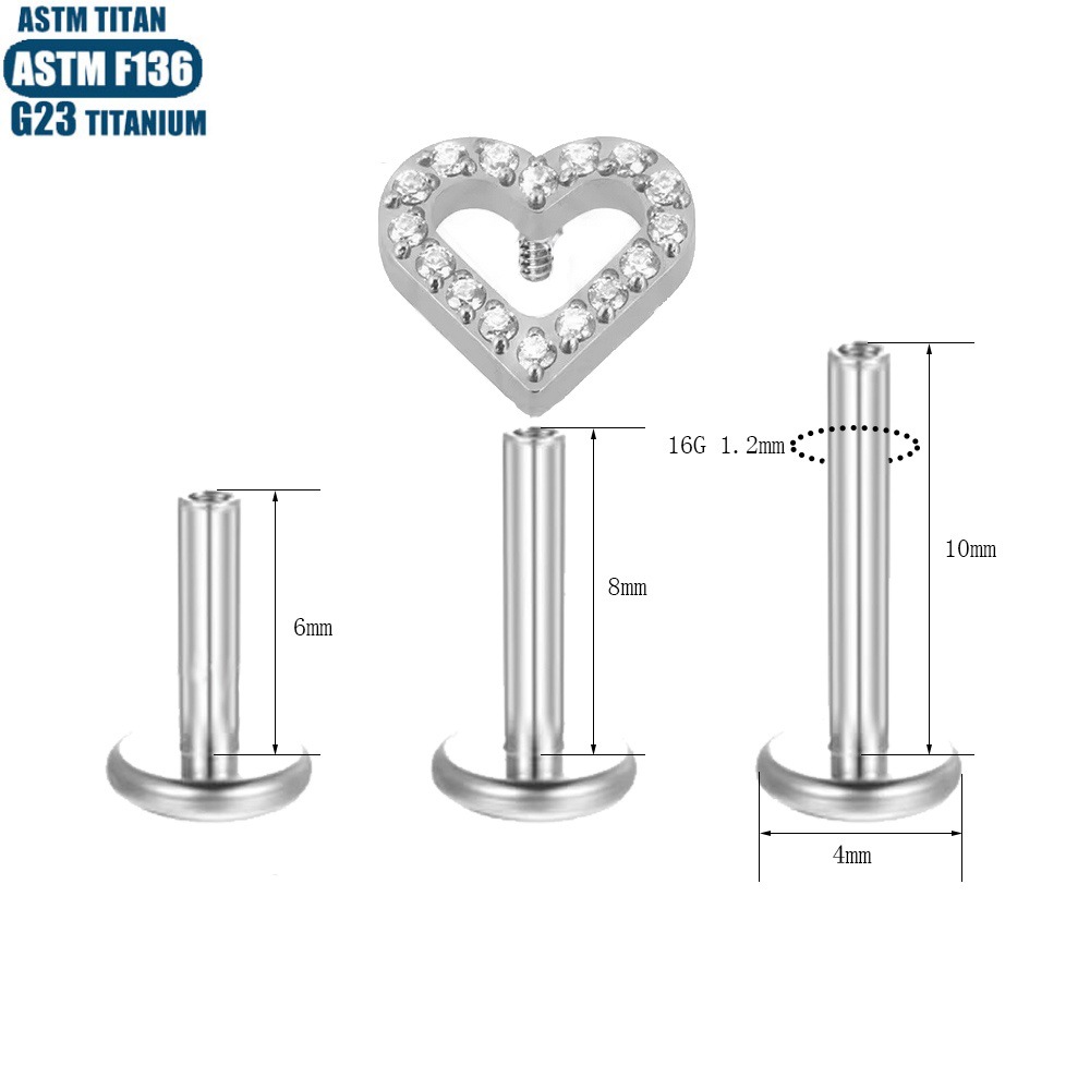 Labret stud lip piercing jewelry styling detail