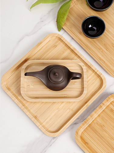 Wholesale Nan Bamboo Trays, Creative Tea Trays for Home Use, Rectangular Fruit Platters, Japanese-Style Dry Brewing Dishes, Wooden Tea Serving Boards
