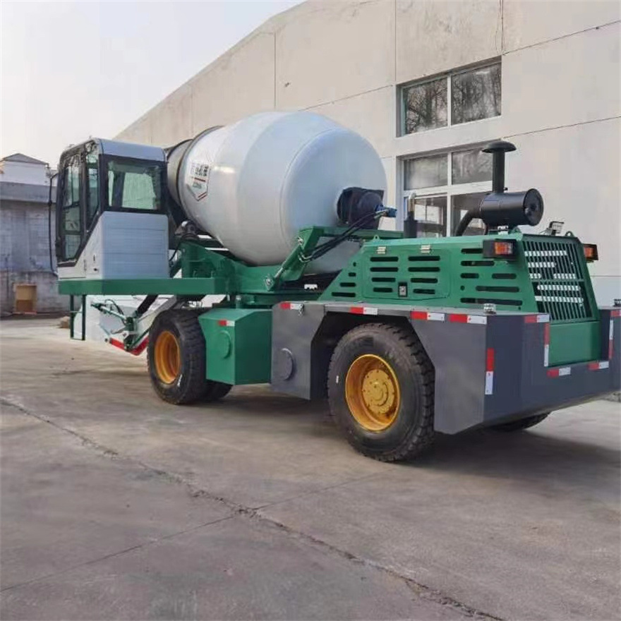 自上料混凝土搅拌车工地用一体式搅拌运输车4方全自动上料搅拌车
