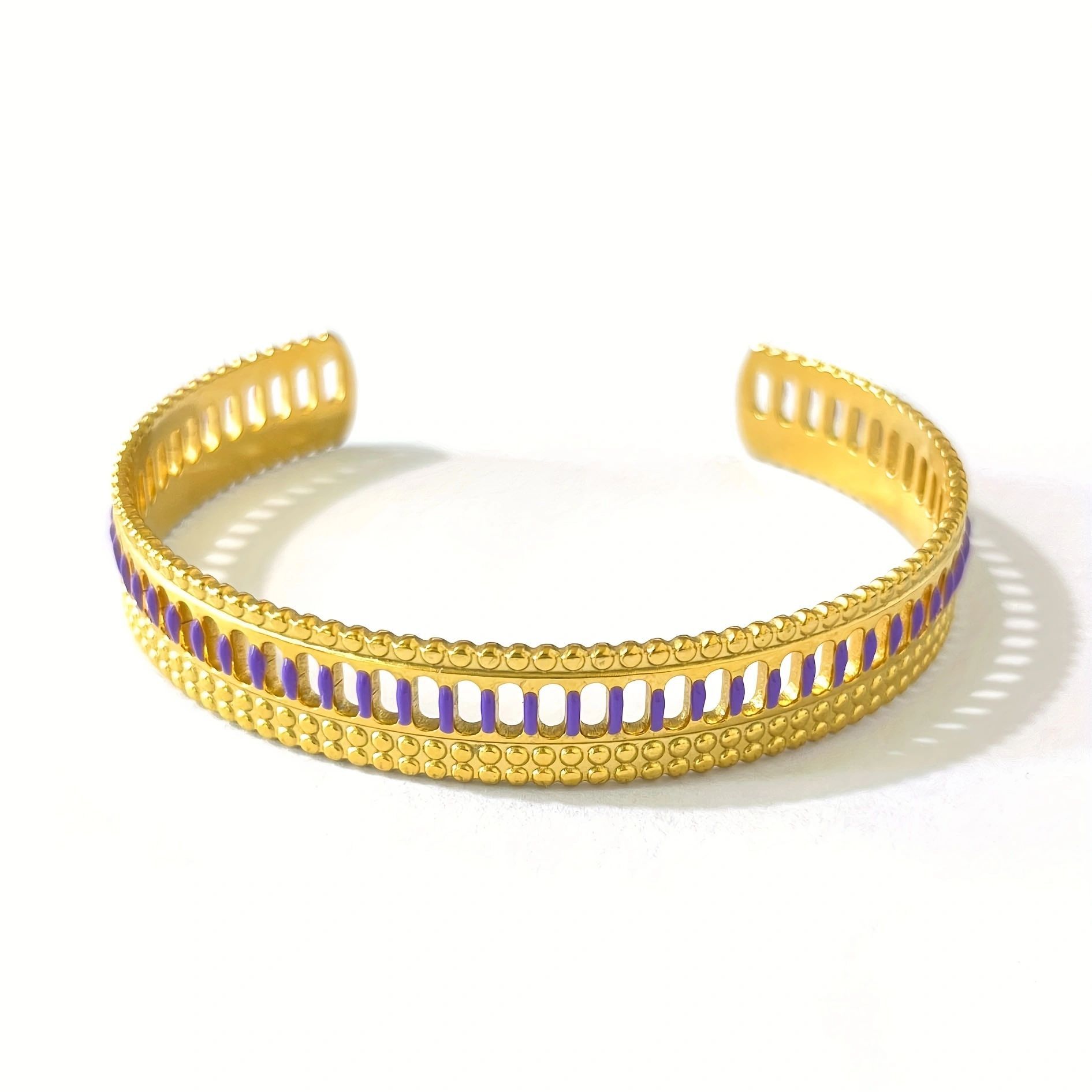 Pulsera de aceite de goteo de acero inoxidable clásico, joyería de todo fósforo para mujer, apertura de acero de titanio de alto valor, joyería no decolora al por mayor