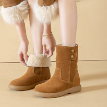 ��Ƥ��ˮѩ��ѥ2025���¿�͹ŷ��I�ɴ��R��ѥ�ӽq��ů������ѥŮ